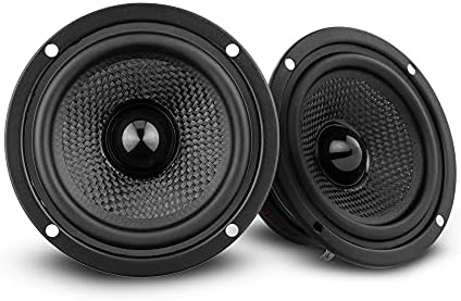 DS18 ZXI 44 4 Car Audio Coaxial Speaker with Built in Neodymium Tweeter and Kevlar Cone   2 Way 150 Watts Max 4 Ohm  2 Speakers 