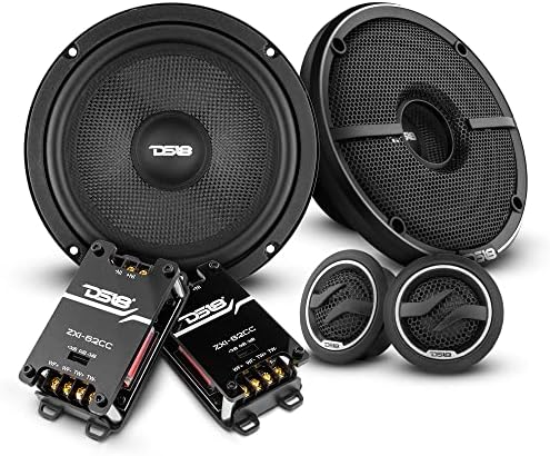 DS18 ZXI 44 4 Car Audio Coaxial Speaker with Built in Neodymium Tweeter and Kevlar Cone   2 Way 150 Watts Max 4 Ohm  2 Speakers 