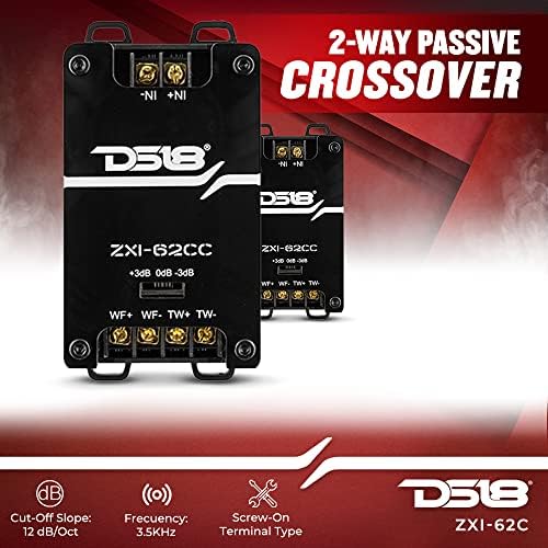 DS18 ZXI 44 4 Car Audio Coaxial Speaker with Built in Neodymium Tweeter and Kevlar Cone   2 Way 150 Watts Max 4 Ohm  2 Speakers 