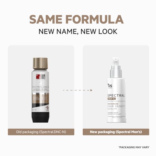 DS Labs Spectral Men s Hair Density Serum  formerly Spectral DNC N    Lightweight Leave In for Fuller Looking  Thicker Looking Hair  Fast Absorbing  Non Greasy  For All Hair Types  60mL