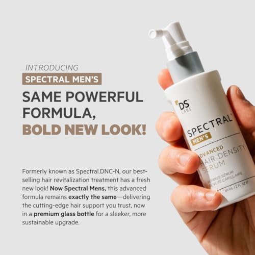 DS Labs Spectral Men s Hair Density Serum  formerly Spectral DNC N    Lightweight Leave In for Fuller Looking  Thicker Looking Hair  Fast Absorbing  Non Greasy  For All Hair Types  60mL