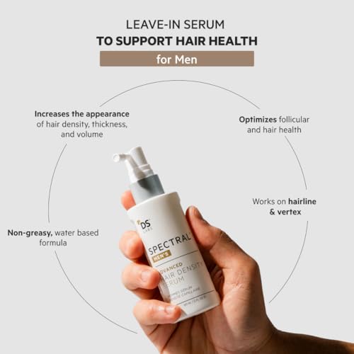 DS Labs Spectral Men s Hair Density Serum  formerly Spectral DNC N    Lightweight Leave In for Fuller Looking  Thicker Looking Hair  Fast Absorbing  Non Greasy  For All Hair Types  60mL