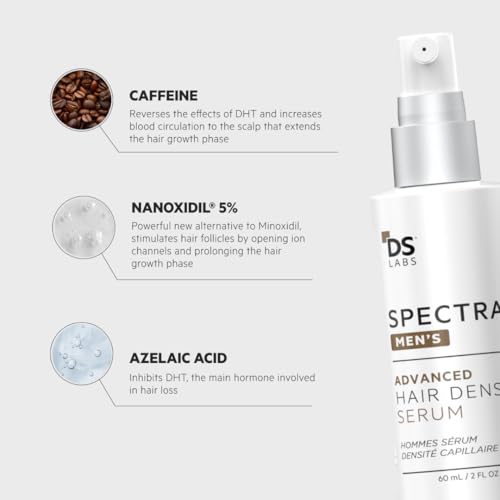 DS Labs Spectral Men s Hair Density Serum  formerly Spectral DNC N    Lightweight Leave In for Fuller Looking  Thicker Looking Hair  Fast Absorbing  Non Greasy  For All Hair Types  60mL