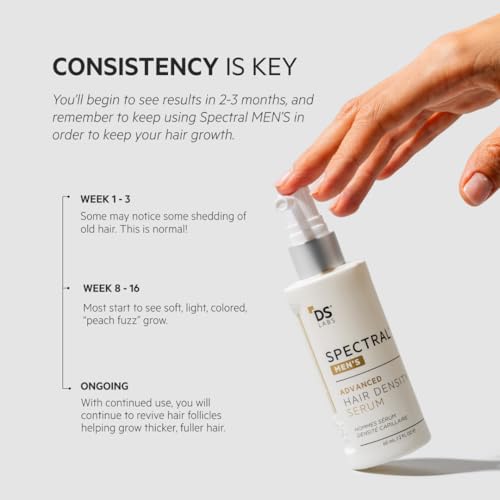 DS Labs Spectral Men s Hair Density Serum  formerly Spectral DNC N    Lightweight Leave In for Fuller Looking  Thicker Looking Hair  Fast Absorbing  Non Greasy  For All Hair Types  60mL
