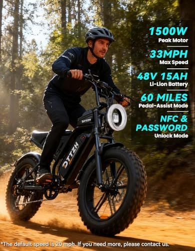 DTTZH F6/F6S/F6PRO Electric Bike for Adults with NFC & Password Unlock  4000/2000/1500W  50/40/33MPH  60V 30Ah  48V 15/25Ah E Bike  100 60 Miles Electric Motorcycle  20 Fat Tire Electric Dirt Bike