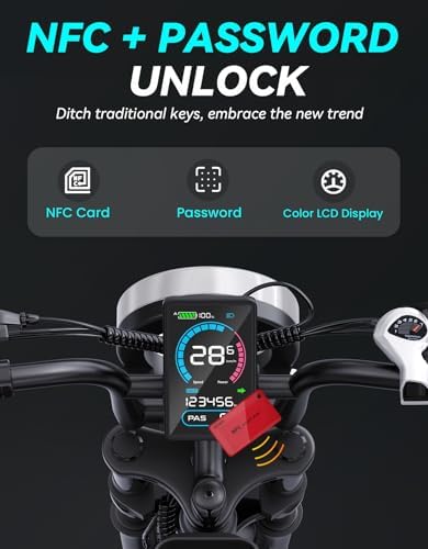 DTTZH F6/F6S/F6PRO Electric Bike for Adults with NFC & Password Unlock  4000/2000/1500W  50/40/33MPH  60V 30Ah  48V 15/25Ah E Bike  100 60 Miles Electric Motorcycle  20 Fat Tire Electric Dirt Bike