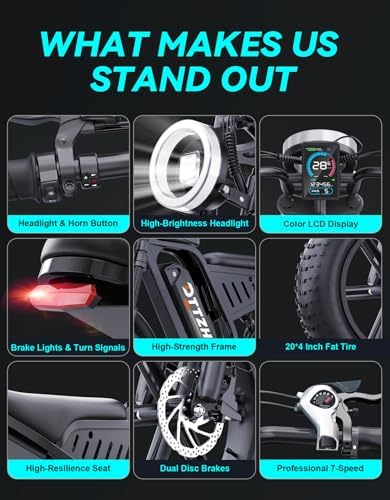 DTTZH F6/F6S/F6PRO Electric Bike for Adults with NFC & Password Unlock  4000/2000/1500W  50/40/33MPH  60V 30Ah  48V 15/25Ah E Bike  100 60 Miles Electric Motorcycle  20 Fat Tire Electric Dirt Bike