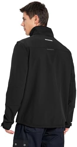 DURAWERK Softshell Jacket Mens Fleece Jacket Water Resistant Jackets Work Jackets for Men Tactical Jacket Windbreaker