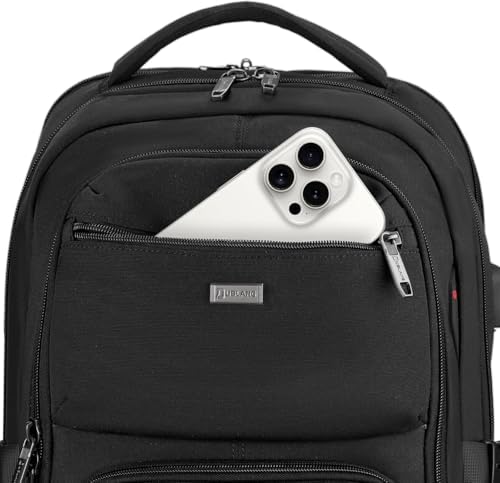 DUSLANG 17 Inch Laptop Backpack for Travel Water Resistant College Backpack for Men/Women Laptop Bag with USB Charging Port Black