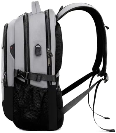 DUSLANG 17 Inch Laptop Backpack for Travel Water Resistant College Backpack for Men/Women Laptop Bag with USB Charging Port Black