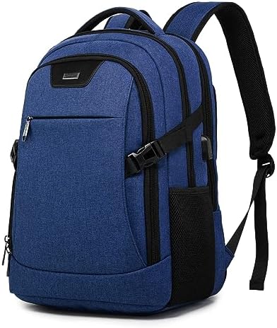 DUSLANG 17 Inch Laptop Backpack for Travel Water Resistant College Backpack for Men/Women Laptop Bag with USB Charging Port Black