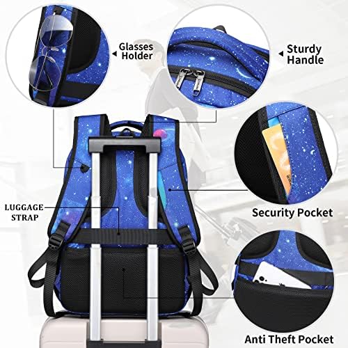 DUSLANG 17 Inch Laptop Backpack for Travel Water Resistant College Backpack for Men/Women Laptop Bag with USB Charging Port Black