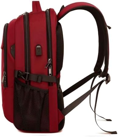 DUSLANG 17 Inch Laptop Backpack for Travel Water Resistant College Backpack for Men/Women Laptop Bag with USB Charging Port Black