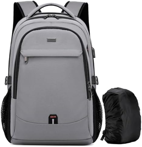 DUSLANG 17 Inch Laptop Backpack for Travel Water Resistant College Backpack for Men/Women Laptop Bag with USB Charging Port Black