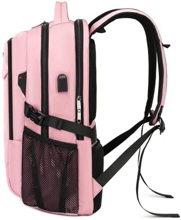 DUSLANG 17 Inch Laptop Backpack for Travel Water Resistant College Backpack for Men/Women Laptop Bag with USB Charging Port Black