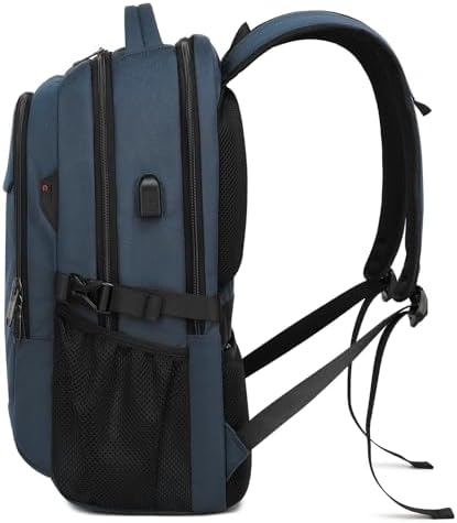 DUSLANG 17 Inch Laptop Backpack for Travel Water Resistant College Backpack for Men/Women Laptop Bag with USB Charging Port Black