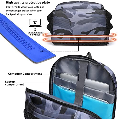 DUSLANG 17 Inch Laptop Backpack for Travel Water Resistant College Backpack for Men/Women Laptop Bag with USB Charging Port Black