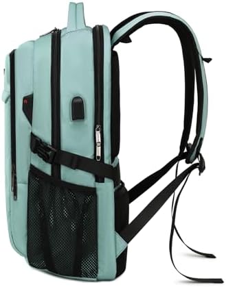 DUSLANG 17 Inch Laptop Backpack for Travel Water Resistant College Backpack for Men/Women Laptop Bag with USB Charging Port Black