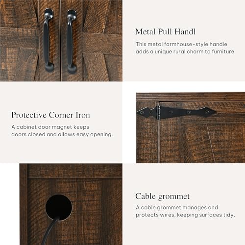 DWVO Wooden Storage Cabinet  Vacuum Cleaner Storage Compatible with Dyson Models  Utility Stand for Brooms and Mops  Cleaning Tool Cabinet with Doors for Garage  Office  Home