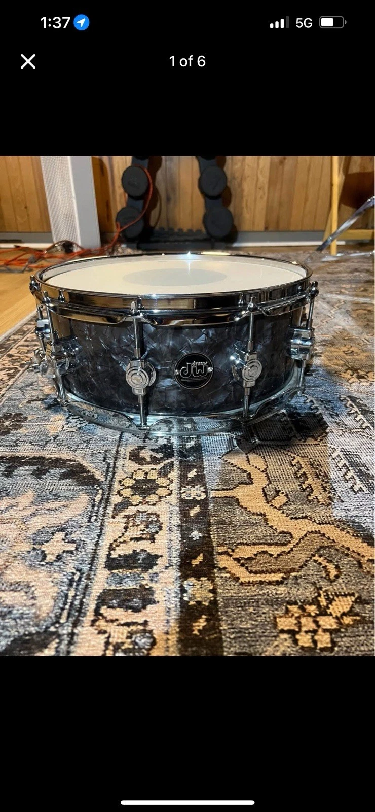 DW Performance Series Snare Drum   5 5 x 14 inch   BlackDiamond FinishPly