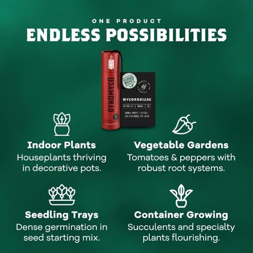 DYNOMYCO Granular Mycorrhizal Fungi Inoculant  200g / 7oz   Boosts Root Growth  Yields & Nutrient Uptake   900 Propagules/g  Concentrated Granules  & OMRI Listed   Biofertilizer for Plant Growth