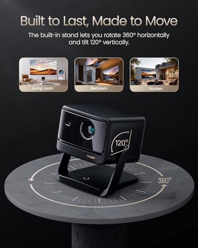 Dangbei DBOX02 Pro 4K Projector GTV  2000 ISO Lumens  HDR10   Dolby Audio  3D Ready  Auto Keystone/Focus  300 Screen  WiFi & Bluetooth Home Theater Projector for Bedroom