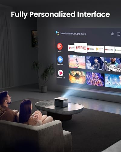 Dangbei DBX3 Pro 4K Projector  1800 ISO Lumens  DLP Projector with Android 4GB 128G  2x10W HiFi Speakers  Auto Focus  Keystone HDR10 Home Theater