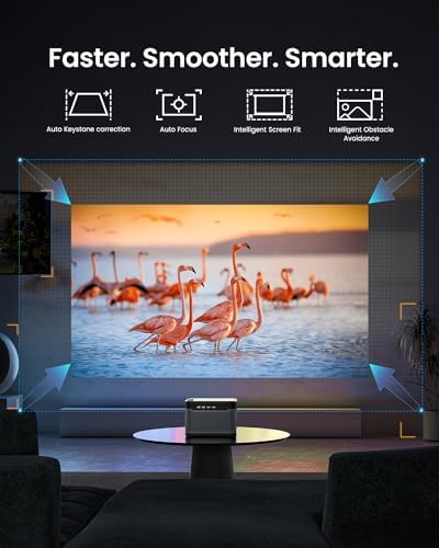 Dangbei DBX3 Pro 4K Projector  1800 ISO Lumens  DLP Projector with Android 4GB 128G  2x10W HiFi Speakers  Auto Focus  Keystone HDR10 Home Theater
