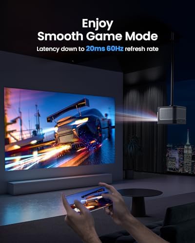 Dangbei DBX3 Pro 4K Projector  1800 ISO Lumens  DLP Projector with Android 4GB 128G  2x10W HiFi Speakers  Auto Focus  Keystone HDR10 Home Theater