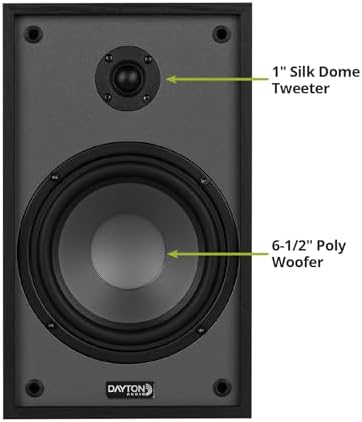 Dayton Audio Classic B65 Bookshelf Speaker Pair  Black