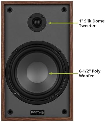 Dayton Audio Classic B65 Bookshelf Speaker Pair  Black