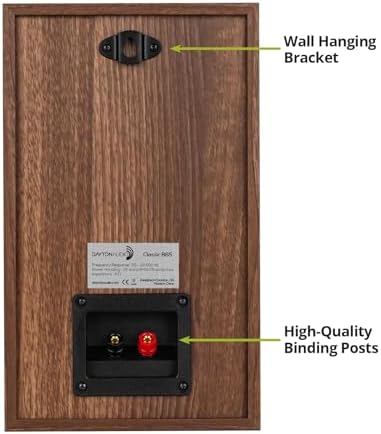 Dayton Audio Classic B65 Bookshelf Speaker Pair  Black