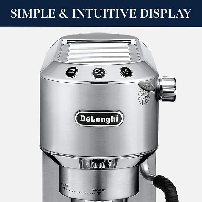 De Longhi Dedica Arte 15 Bar  2 Cup Metal Espresso Machine
