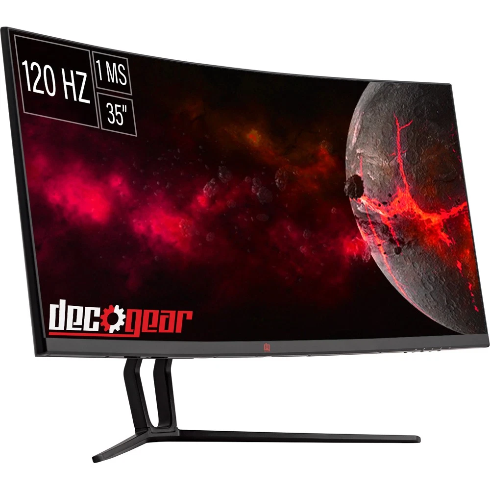 Deco Gear 35" Curved Gaming Ultrawide Monitor  3440x1440  120 Hz  1ms MPRT   Ope