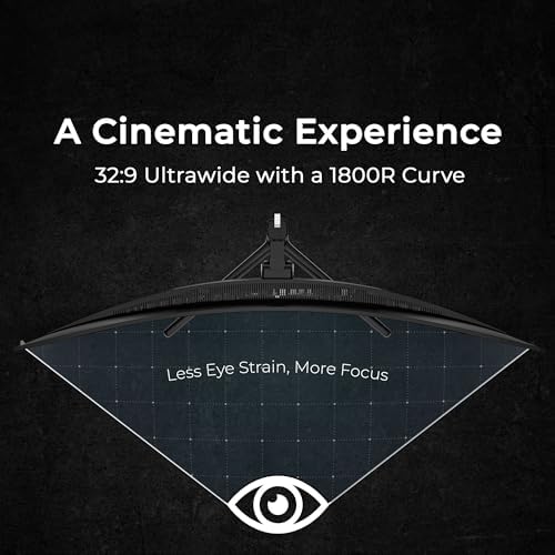 Deco Gear 49 Curved QD OLED Ultrawide Monitor   5120x1440   144Hz   HDR400 True Black   0 03ms   FreeSync Premium   100  sRGB   HDMI 2 1   90W USB C   Built in Speakers  Height Adjustable Stand