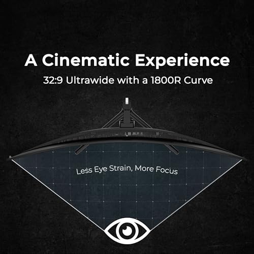Deco Gear 49 QD OLED Curved Ultrawide Gaming Monitor w/ 5120x1440  144Hz  HDR400 True Black  0 03ms  AdaptiveSync Premium  100  sRGB  HDMI 2 1  90W USB C  Built in Speakers  Height Adjustable Stand