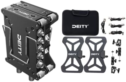 Deity SRD Mini Portable Ultra Lightweight 4 Channel Radio Frequency Distribution Device  Black  Bundle with Deity BF1 470MHz 1GHz Omnidirectional Lightweight Butterfly Antenna  Black   2 Items 