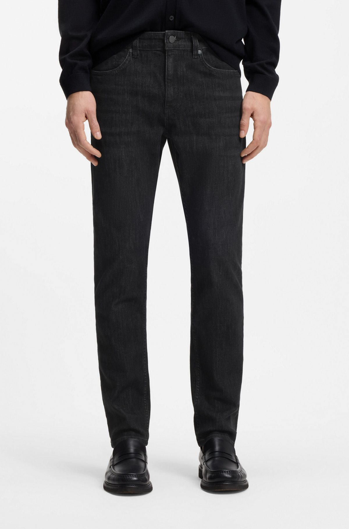 Delaware grey slim-fit jeans en mezclilla resistente a las arrugas