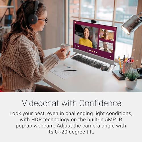 Dell 24 All in One Desktop ec24250 23 8 inch FHD Display  Intel Core 3 Processor 100U  Intel Graphics  8GB DDR5 RAM  512GB SSD  Windows 11 Home  Onsite Service 6 Months Retail Migrate   White