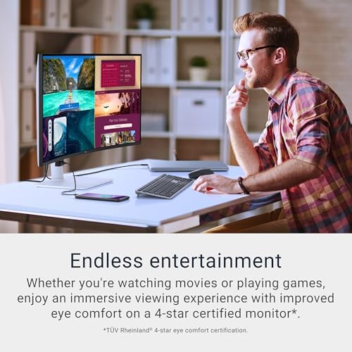 Dell 27 Plus 4K USB C Monitor   S2725QC   27 inch 4K  3840 x 2160  120Hz 16 9 Display  AMD FreeSync Premium  sRGB 99   Integrated Speakers  1500 1 Contrast Ratio  Comfortview Plus   Ash White