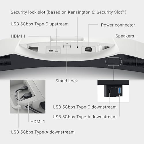 Dell 27 Plus 4K USB C Monitor   S2725QC   27 inch 4K  3840 x 2160  120Hz 16 9 Display  AMD FreeSync Premium  sRGB 99   Integrated Speakers  1500 1 Contrast Ratio  Comfortview Plus   Ash White