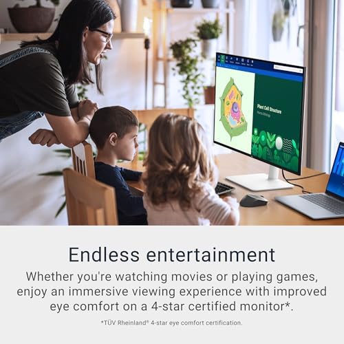 Dell 27 Plus 4K USB C Monitor   S2725QC   27 inch 4K  3840 x 2160  120Hz 16 9 Display  AMD FreeSync Premium  sRGB 99   Integrated Speakers  1500 1 Contrast Ratio  Comfortview Plus   Ash White