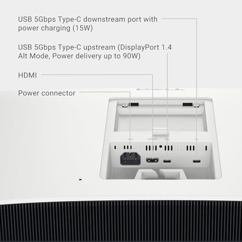 Dell 27 Plus 4K USB C Monitor   S2725QC   27 inch 4K  3840 x 2160  120Hz 16 9 Display  AMD FreeSync Premium  sRGB 99   Integrated Speakers  1500 1 Contrast Ratio  Comfortview Plus   Ash White