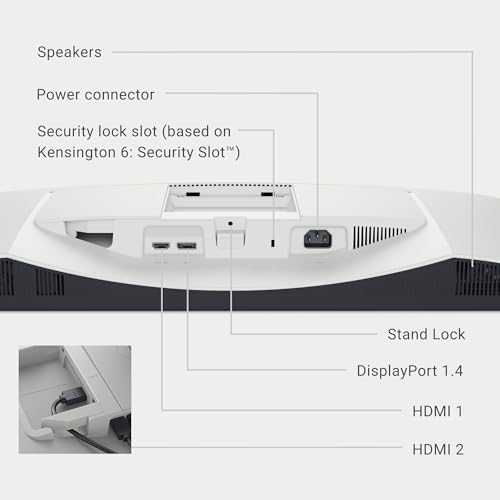 Dell 27 Plus 4K USB C Monitor   S2725QC   27 inch 4K  3840 x 2160  120Hz 16 9 Display  AMD FreeSync Premium  sRGB 99   Integrated Speakers  1500 1 Contrast Ratio  Comfortview Plus   Ash White