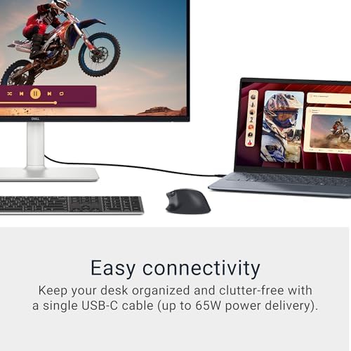Dell 27 Plus 4K USB C Monitor   S2725QC   27 inch 4K  3840 x 2160  120Hz 16 9 Display  AMD FreeSync Premium  sRGB 99   Integrated Speakers  1500 1 Contrast Ratio  Comfortview   Ash White