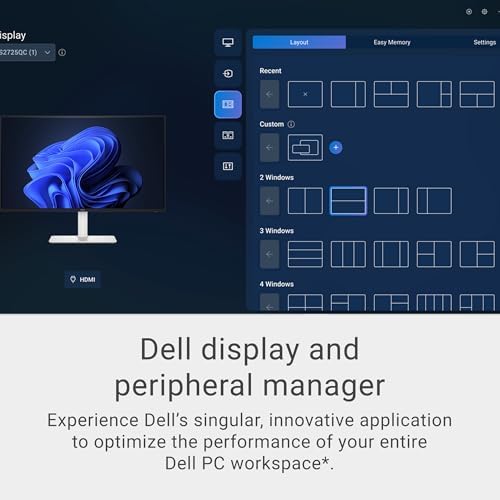 Dell 27 Plus 4K USB C Monitor   S2725QC   27 inch 4K  3840 x 2160  120Hz 16 9 Display  AMD FreeSync Premium  sRGB 99   Integrated Speakers  1500 1 Contrast Ratio  Comfortview   Ash White