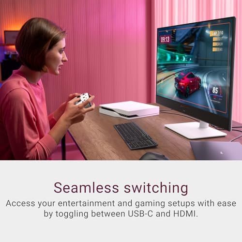Dell 32 Plus 4K QD OLED Monitor S3225QC   31 6 inch  3840 x 2160  120Hz 0 03ms Display  AI Enhanced 3D Spatial Audio  Height/Tilt/Swivel/Slant Adjustment   Ash White