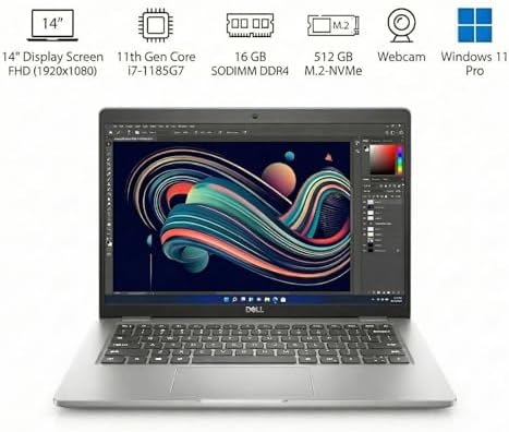 Dell Latitude 5420 14 Inch 1920 x 1080 FHD Laptop  Core i7 1185G7  16GB DDR4 RAM  512GB M 2 NVMe SSD  Thunderbolt 4  HDMI  Windows 11 Pro  Webcam  Business Laptop  Renewed