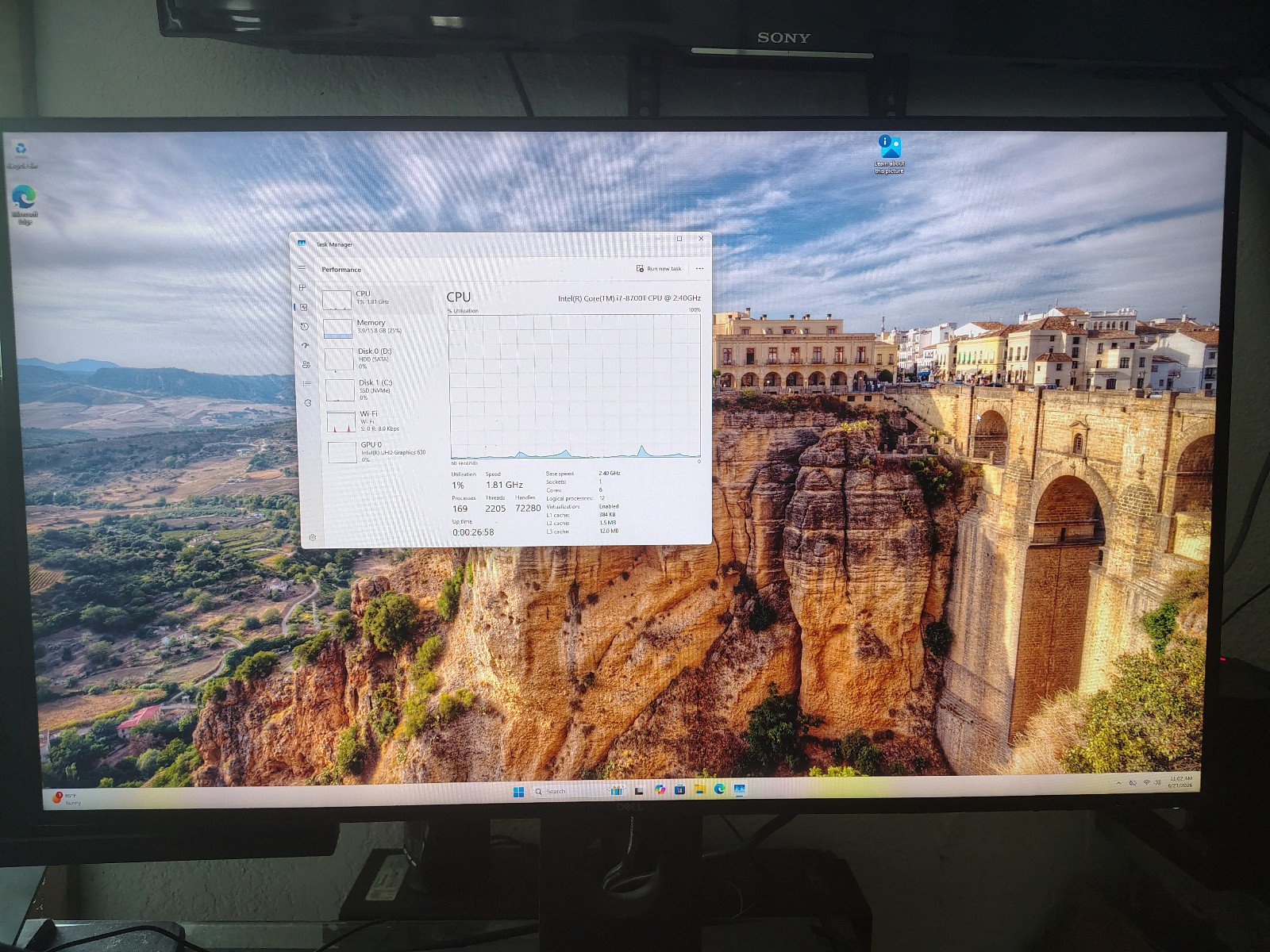 Dell OptiPlex 7060 Micro i5 8th gen 16GB   256 GB SSD & 1Tb hdd PC WIN 11 pro
