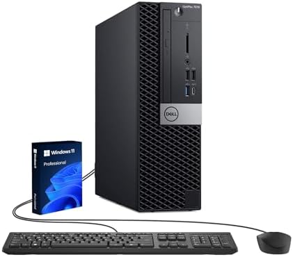 Dell OptiPlex 7070 SFF High Performance Desktop Computer PC  Intel Core i7 9700 up to 4 7GHz  8GB DDR4  256GB SSD  Keyboard & Mouse  4K Support  DisplayPort  HDMI  Windows 11 Pro  Renewed